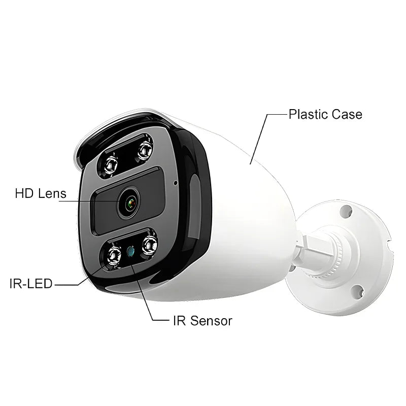 1200TVL Analog CCTV Camera HD Night Vision IR CUT CVBS Outdoor IP66 Waterproof 4LED Security Surveillance System Compatible TV