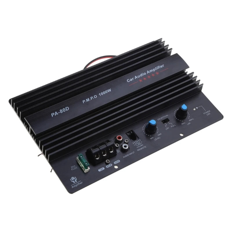 Universal 1000W 12V Mono High Power Amplifier Strong Bass Subwoofers Amp Improve Vehicle Entertainment Low Frequencies Dropship