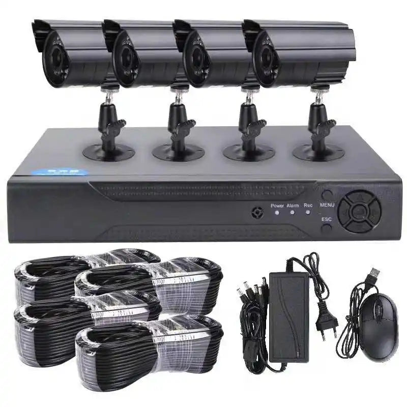 CCTV System Infrared Night Vision 4CH 1080P AHD DVR Kit 4pcs Waterproof Camera Motion Alarm Video Surveillance Outdoor Security