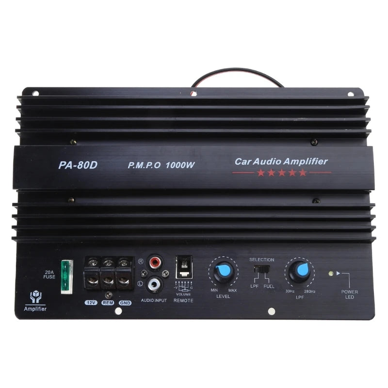 Universal 1000W 12V Mono High Power Amplifier Strong Bass Subwoofers Amp Improve Vehicle Entertainment Low Frequencies Dropship