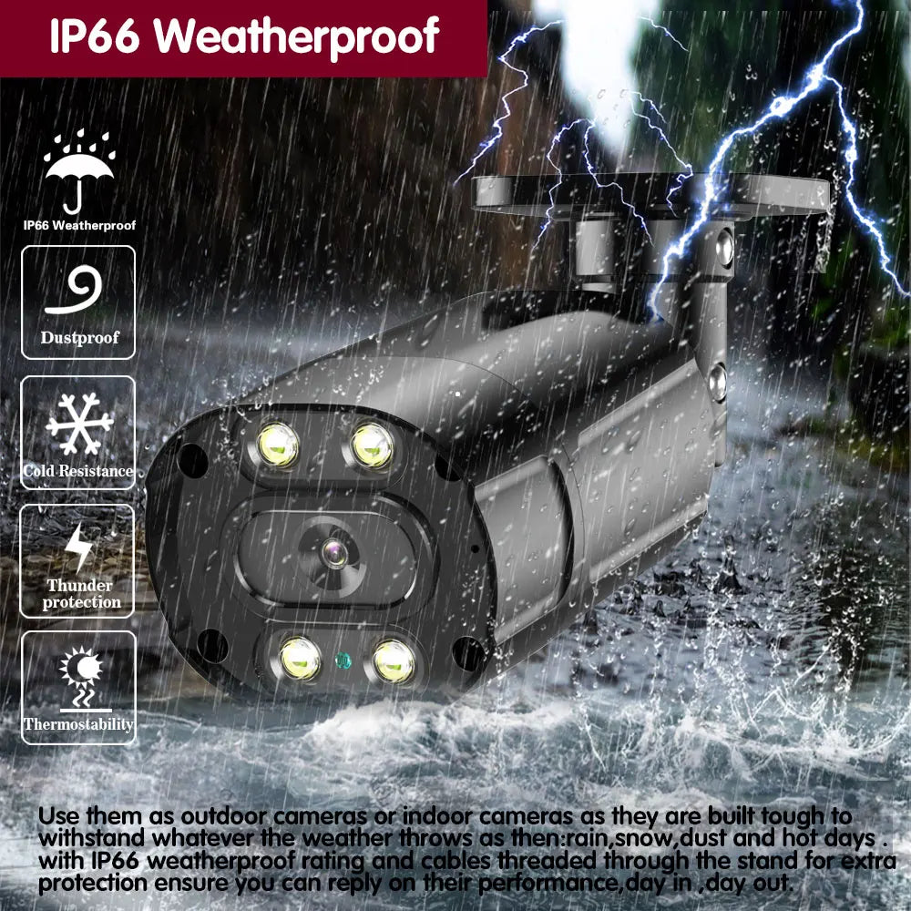 CCTV Camera Security System Kit Full Color Night 4K 10CH POE NVR Kit Outdoor Waterproof IP Camera Video Surveillance System Set